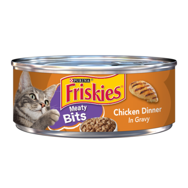 Friskies Meaty Bits Chicken Dinner in Gravy Wet Cat Food 5.5oz