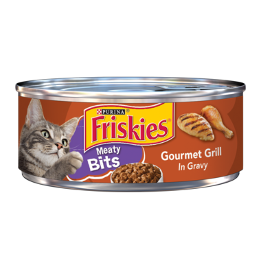 Friskies Meaty Bits Gourmet Grill in Gravy Wet Cat Food 5.5oz