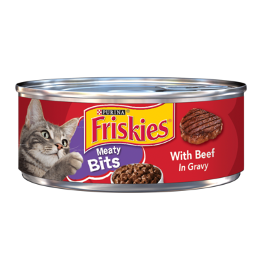 Friskies Meaty Bits With Beef in Gravy Wet Cat Food 5.5oz