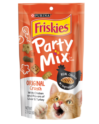 Friskies Party Mix Original Crunch Adult Cat Treats 2.1oz