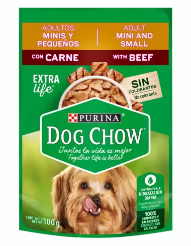 Purina Dog Chow Pouch with Beef for Small Dogs