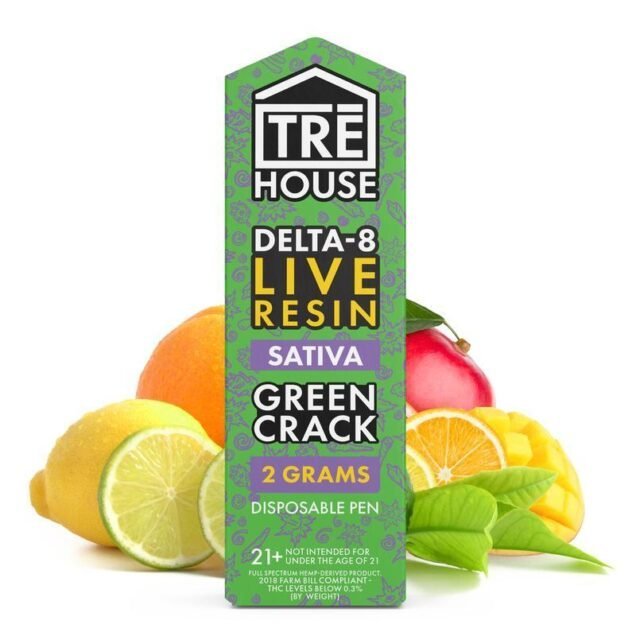Live Resin Delta 8 Vape Pen – Green Crack 2g