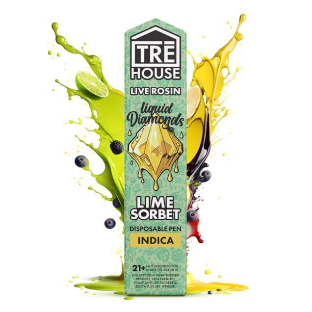Live Rosin Liquid Diamonds Vape Pen Lime Sorbet – Indica